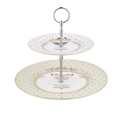 Elegance 2 Tier Porcelain Cake Display Stand - Gift Boxed image()