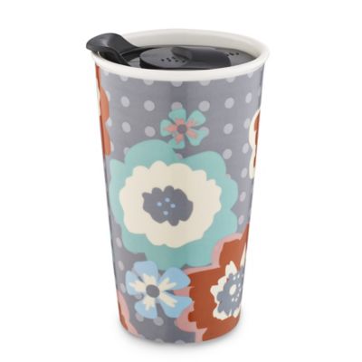 Abstract Floral Travel Mug image()
