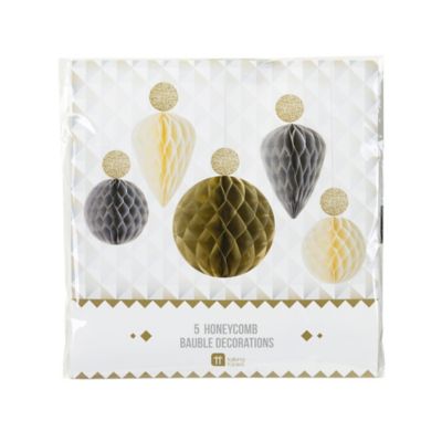5 Honeycomb Bauble Decorations image(2)