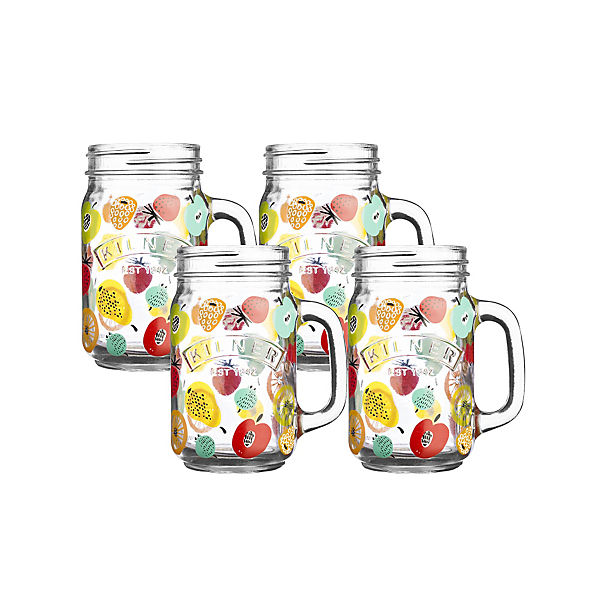 4 Kilner® Fruit Cocktail Drinking Jars with Handles image(1)