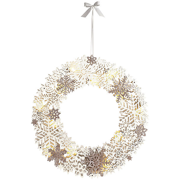 LED Snowflake Wreath image(1)