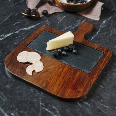 Just Slate Wooden Serving Paddle with Slate Insert - (Image 3)