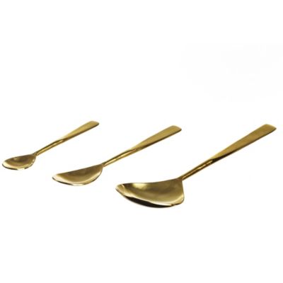 Just Slate Gold Mixed Serving Spoons Lakeland