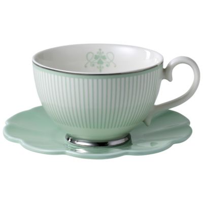 Eclectic Green Teacup & Saucer image(1)