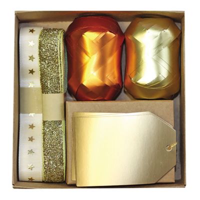 Deluxe Glitz Giftwrapping Box Gold image(1)