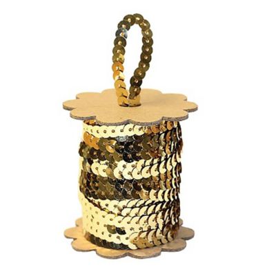 5 Metre Roll Gold Sequin Ribbon image(1)