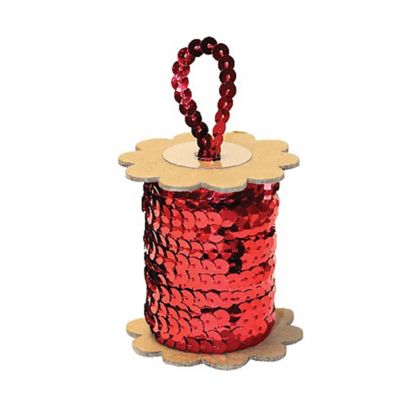 5 Metre Red Sequin Ribbon image(1)