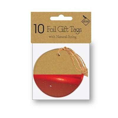 10 Red Foil Gift Tags image(1)