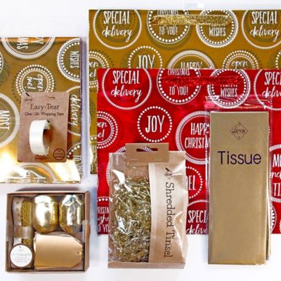 Jazz Red & Gold Gift Wrap Pack image(1)
