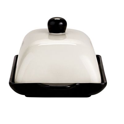 Love Food Slogan Butter Dish image(2)
