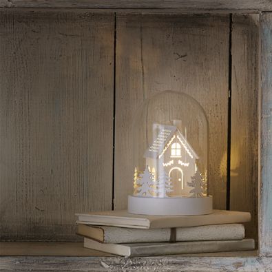 LED Wooden House Dome Christmas Decoration image(3)