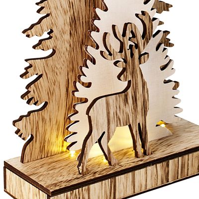 LED Wooden Winter Scene Christmas Decoration image(3)