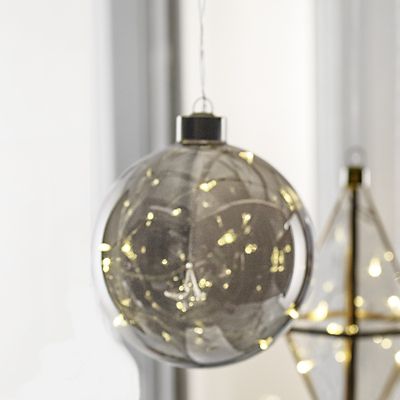 LED Mirrored Glass Hanging Christmas Bauble image(2)