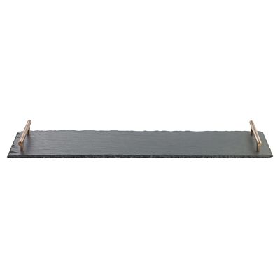 Artesà Slate Serving Platter with Copper Handles 60 x 15cm Lakeland