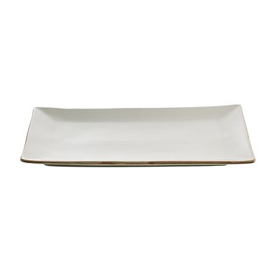 Naturals Rectangular Ceramic Serving Platter - Cream Speckle image(1)