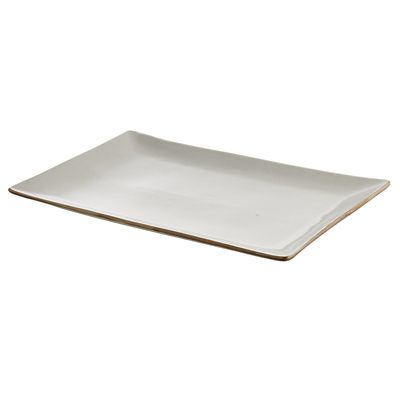 Naturals Rectangular Ceramic Serving Platter - Cream Speckle image(2)