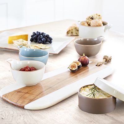 Naturals Long Marble Acacia Serve Board image(5)