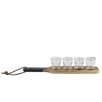 Gentlemen’s Hardware Shot Glasses & Serving Paddle | Lakeland