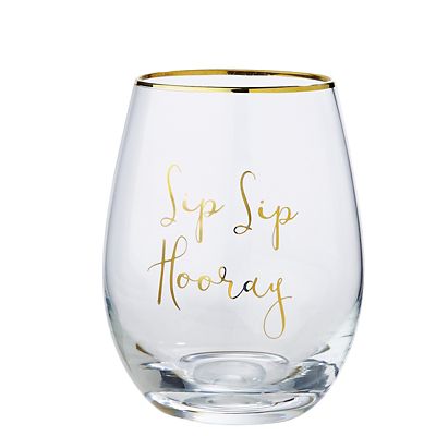 Ava & I Sip Sip Hooray Stemless Wine Glass image(1)