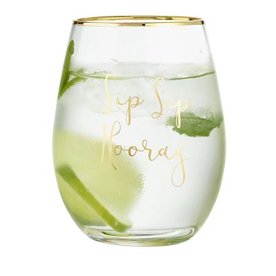 Ava & I Sip Sip Hooray Stemless Wine Glass image(3)