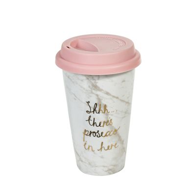 Ava & I Shhh There's Prosecco in Here Porcelain Travel Mug 270ml image(1)