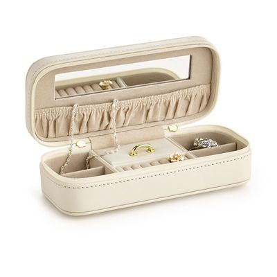 jewellery travel case cream