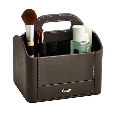 Beautify Cosmetic Caddy Carry Handle Faux Leather Tidy Makeup Storage  Organiser