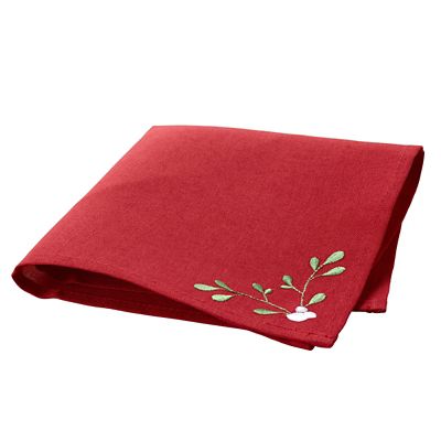 Festive Mistletoe Napkins Pack of 4 image(1)