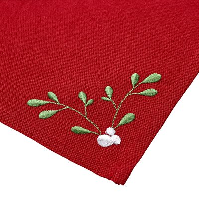 Festive Mistletoe Napkins Pack of 4 image(3)