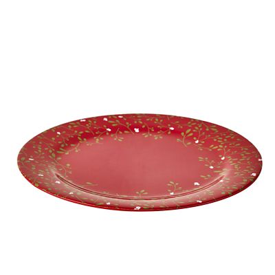 Festive Mistletoe Melamine Round Serving Platter image(1)