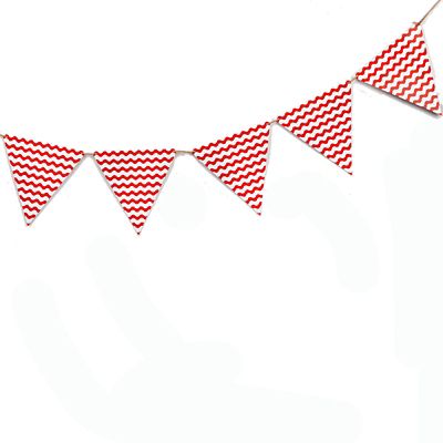 Carnival Partyware Red Waves Paper Bunting   image(1)