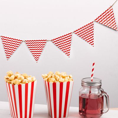 Carnival Partyware Red Waves Paper Bunting   image(2)