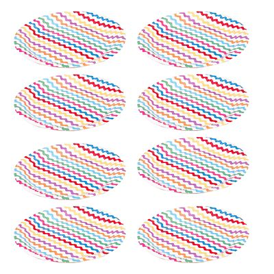 Carnival Partyware Multi Waves Paper Plates – Pack of 8 image(1)