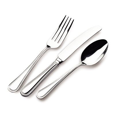 Contemporary Stainless Steel Bead Cutlery Set - 24-Piece image(1)