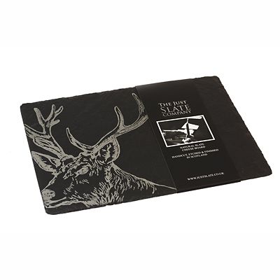 Just Slate Etched Slate Stag’s Head Cheese Board