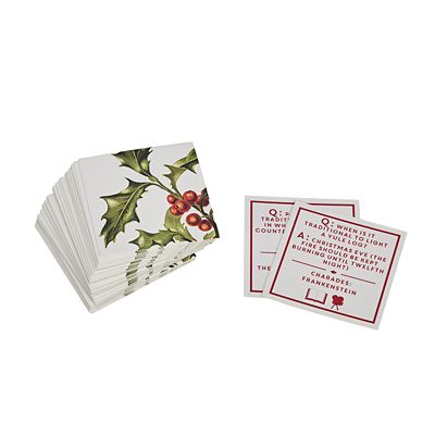 Talking Tables Botanical Holly Christmas Trivia Game