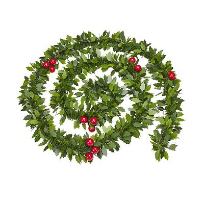 Decorative Holly Christmas Garland 2m