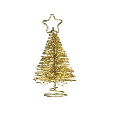 Gold Glitter Christmas Tree Place Card Holders - Set of 4 image(4)