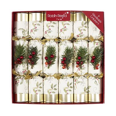 Luxury Holly Christmas Crackers - Pack of 6 image(1)