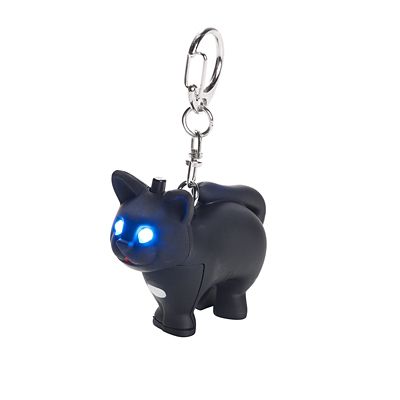 Kikkerland Cat LED Novelty Key Ring With Sound