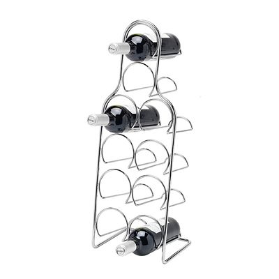 Hahn Pisa 10-Bottle Wine Rack - Chrome