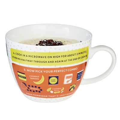 Perfect Porridge Gift Mug with Recipe and Instructions Bright
