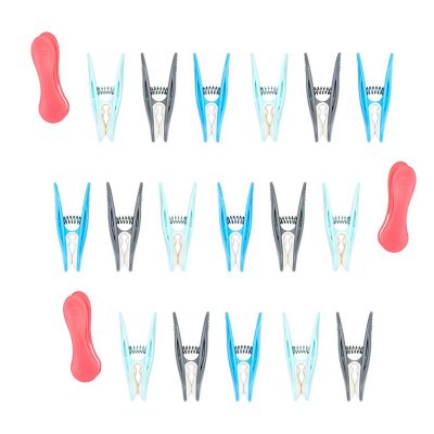 20 Soft Grip Clothes Pegs Dusk Lakeland