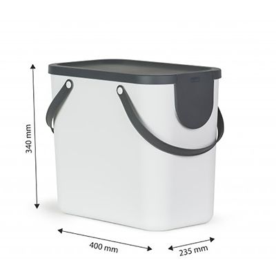 Rotho Albula Recycling Waste Bin Putty Colour 25L image(9)