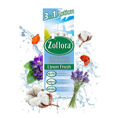 Zoflora Concentrated Disinfectant 500ml – Linen Fresh image(3)