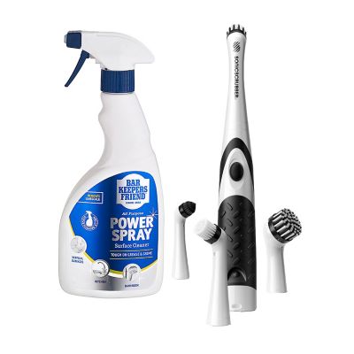 SonicScrubber Cleaning Tool with Bar Keepers Friend 500ml Spray image(1)