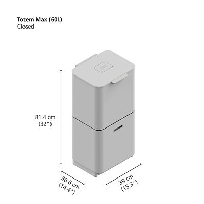 Joseph Joseph Totem Max Waste Recycling Unit - Stainless Steel 60L image(11)