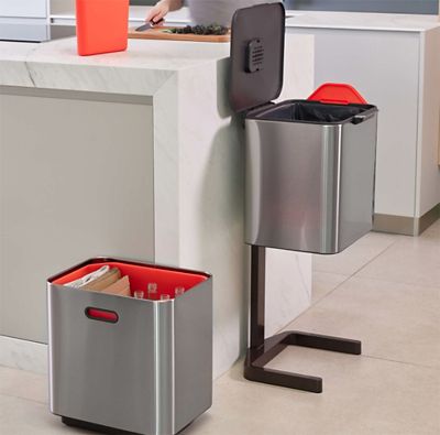 Joseph Joseph Totem Max Waste Recycling Unit - Stainless Steel 60L image(2)