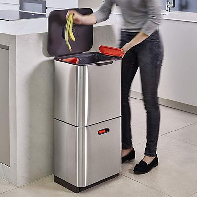 Joseph Joseph Totem Max Waste Recycling Unit - Stainless Steel 60L image(3)