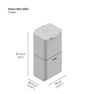 Joseph Joseph Totem Max Waste Recycling Unit - Stone 60L image(10)